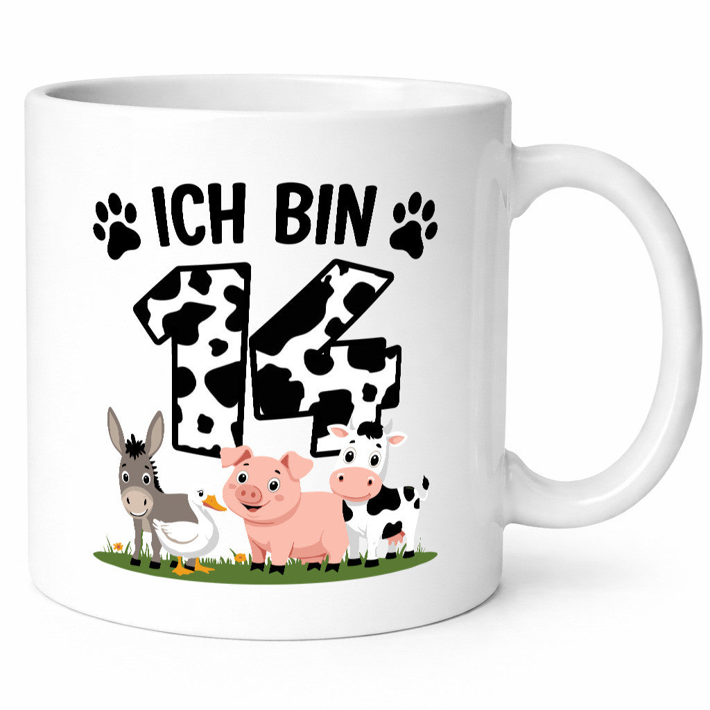 14 Geburtstag | Jahre Farmer Kind Humor Geschenkidee Tasse