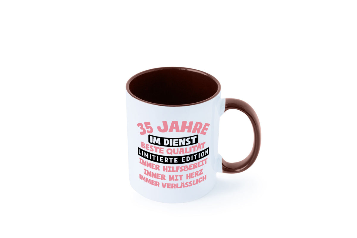 35 Jahre im Dienst | Jubiläum Arbeit v11 lustig Kollegen Büro Geschenk Tasse