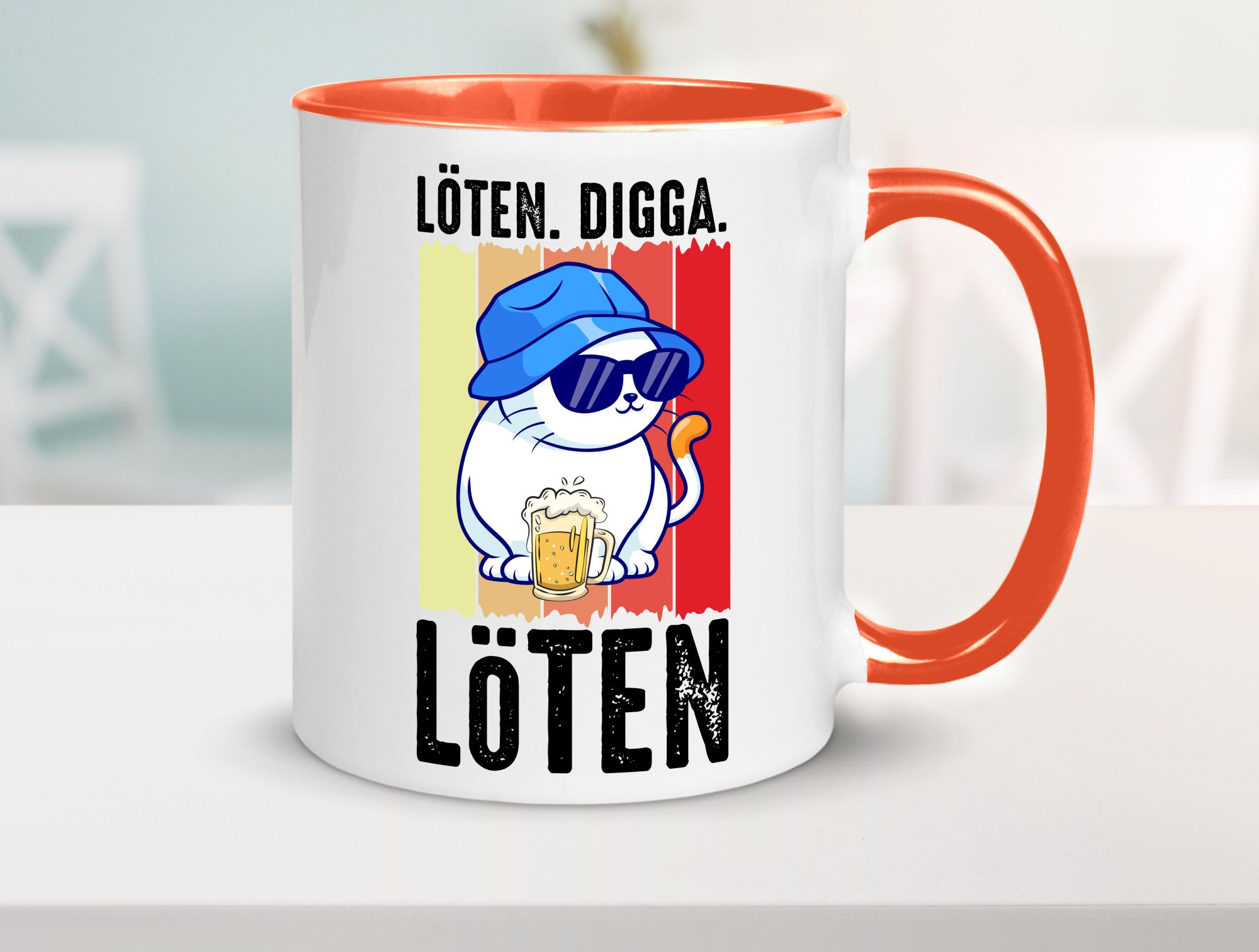 Löten Digga | Katze mit Bier Bierkatze Geschenk Tierliebhaber Humor lustiger
