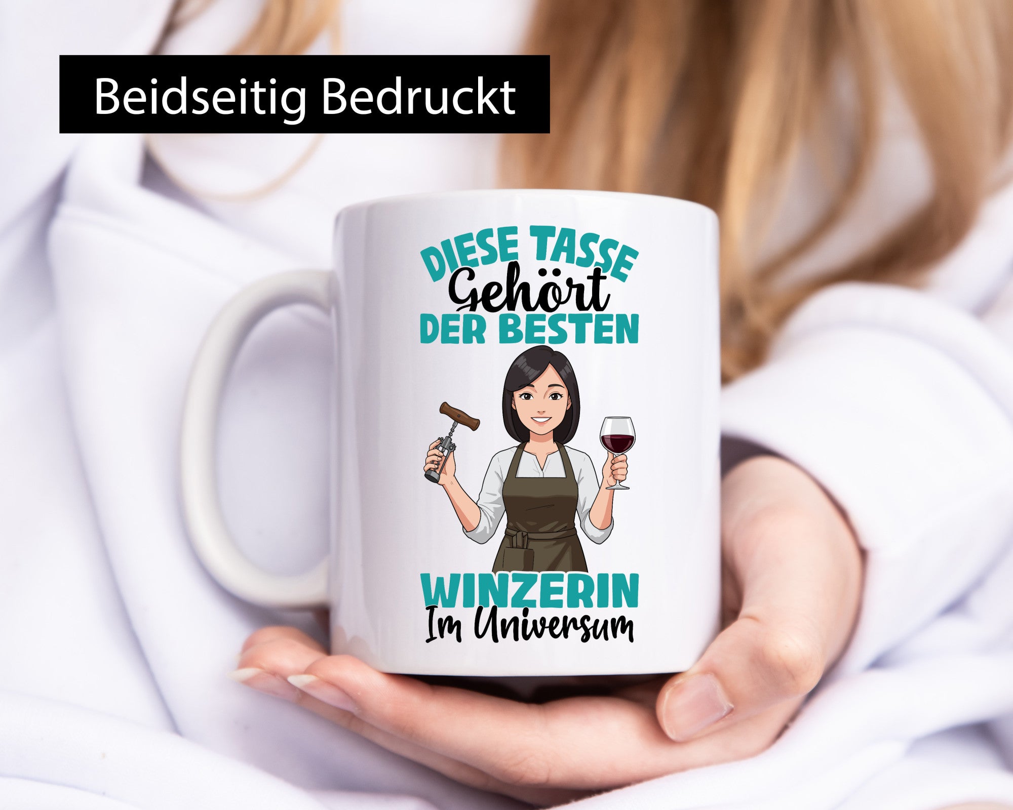 Im Universum: Winzerin | Weinbauer Wein lustiger Spruch Geschenk Humor