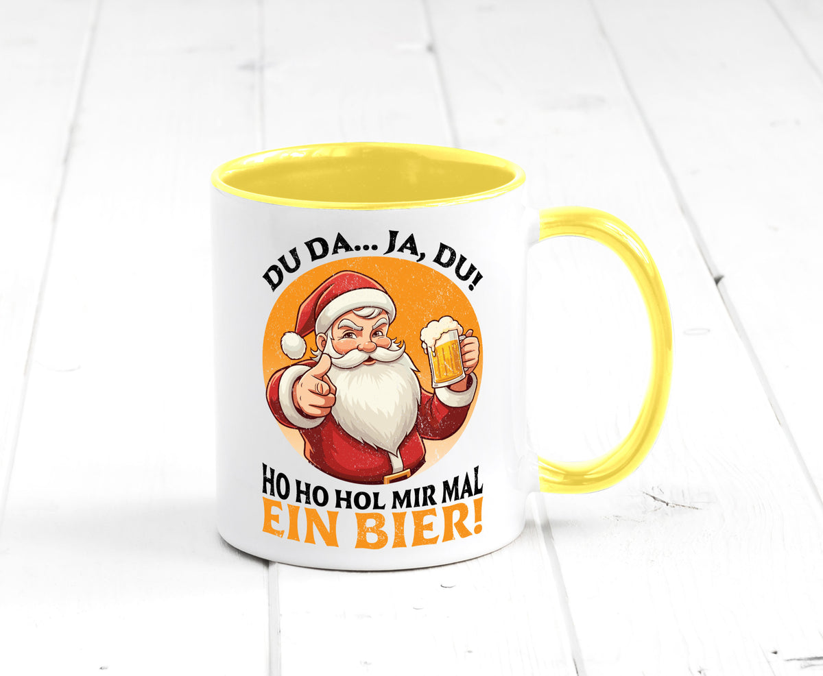 Hol mir mal ein Bier | Ugly Christmas Santa lustig Humor Geschenkidee Geschenk Tasse