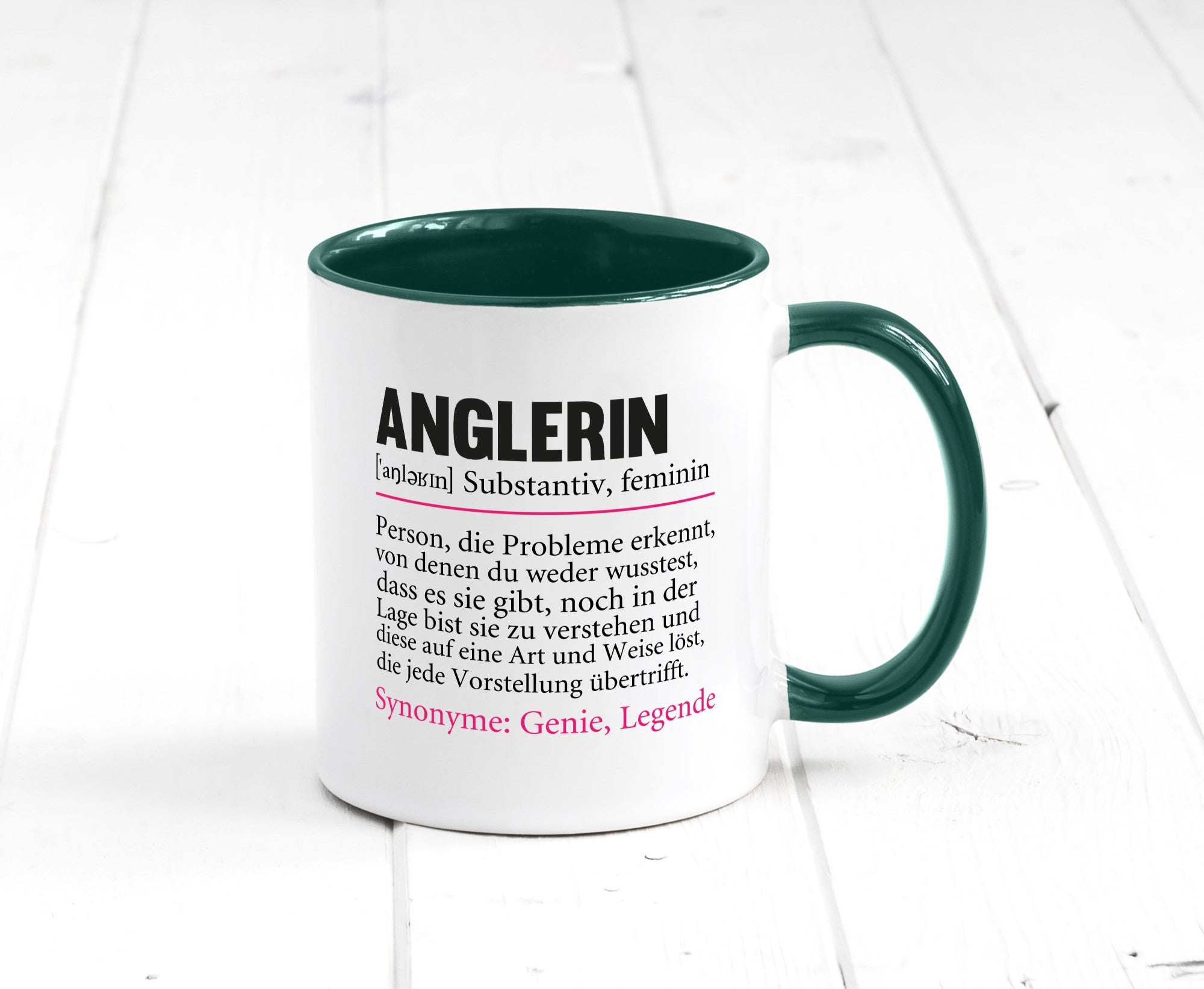 Anglerin | Spruch Angeln Fischerin Beruf Humor Arbeit Kollegen Büro