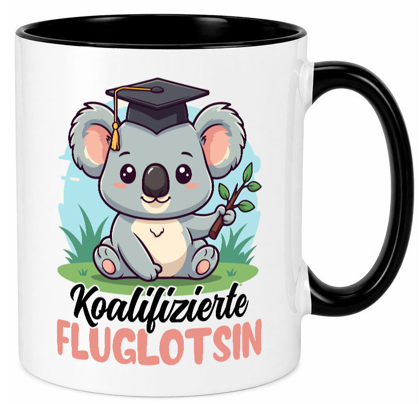 Koalifizierte Fluglotsin | Flughafen Flugverkehr lustiger Spruch Geschenk Humor