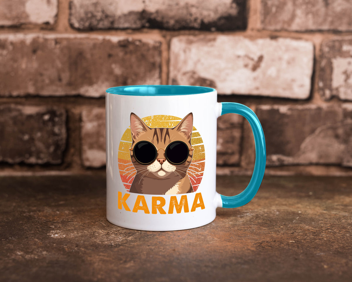 Vintage Katze | Karna Coole lustiger Spruch Geschenk Tierliebhaber Humor Tasse