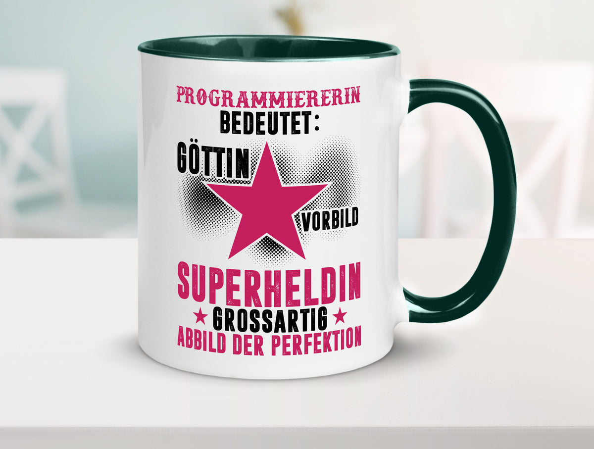 Bedeutung von Programmiererin | Software Entwickler lustiger Spruch Geschenk Tasse