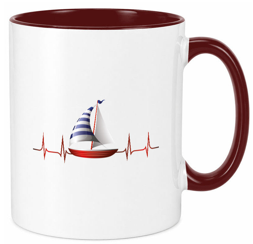 Segelboot Herzschlag | Segler segeln Boot Kapitän Geschenk Humor Geschenkidee