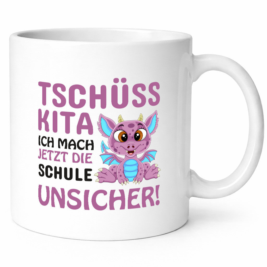Tschüss Kita | Einschulung süßer Drachen Schulstart lustiger Spruch Geschenk