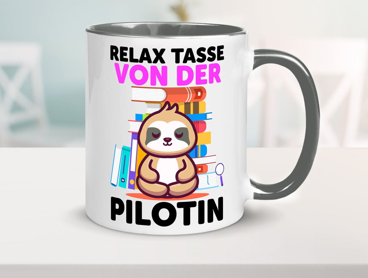 Relax Tasse: Pilotin | Definition Piloten lustiger Spruch Geschenk Humor