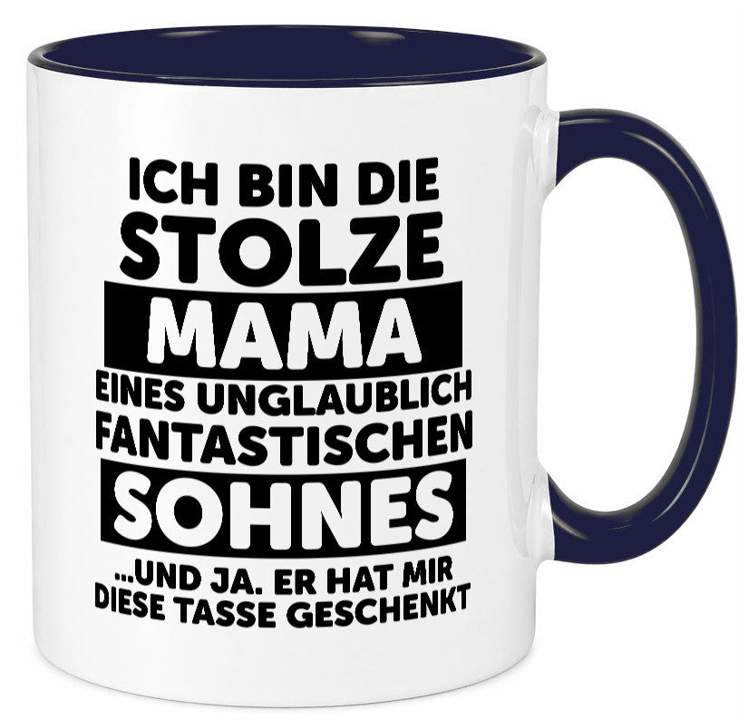 Stolze Mama | Fantastischer Sohn Beste Humor Familie Geschenkidee Tasse