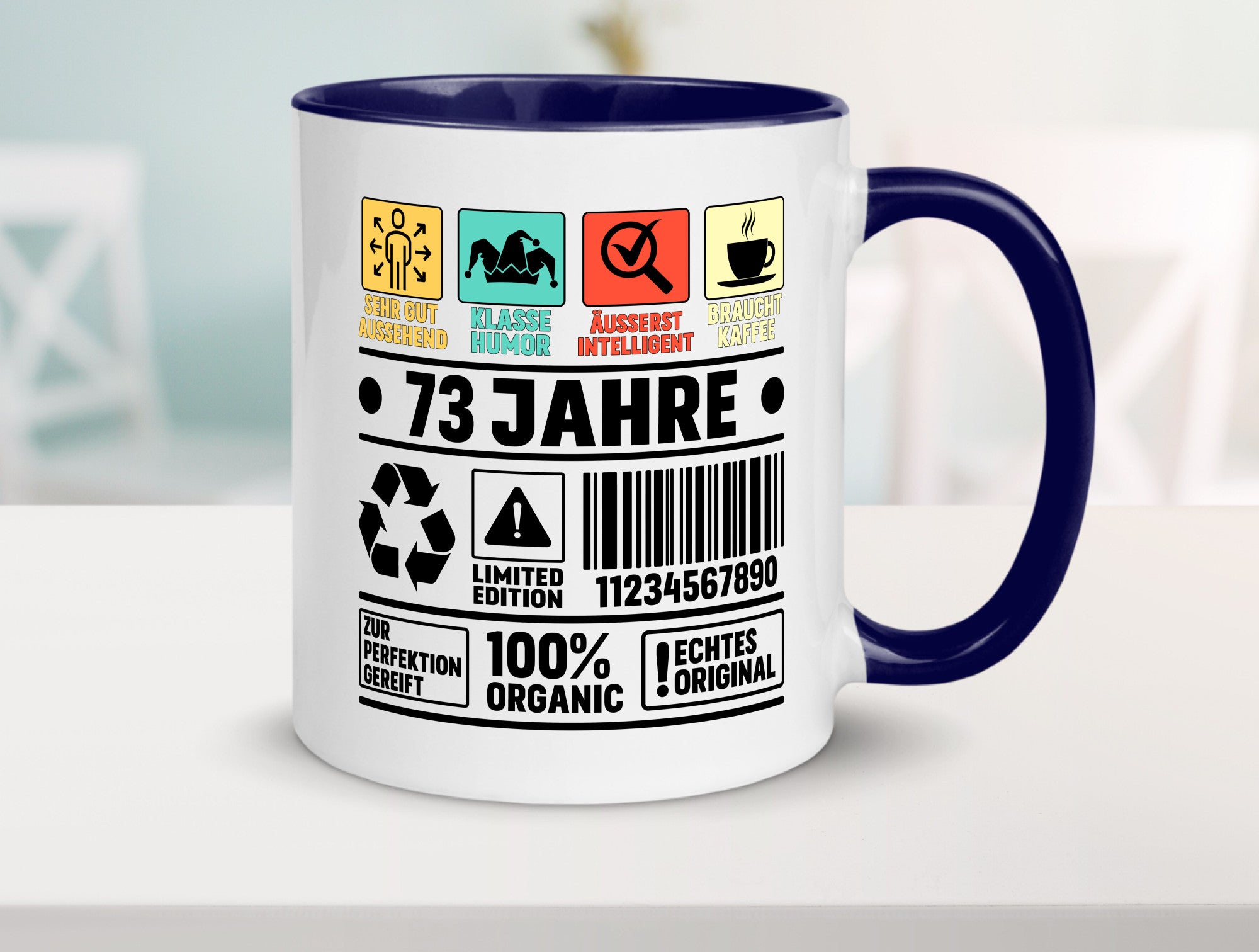 73. Geburtstag | 73 Jahre Humor Limited Edition Geschenkidee Tasse
