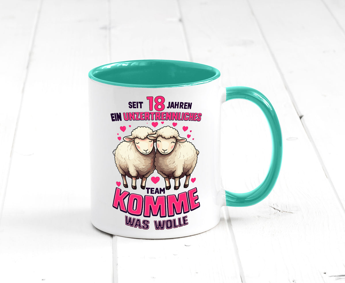 18 Jahre Verheiratet | ein Team Ehepaar v2 Geschenkidee Humor Tasse