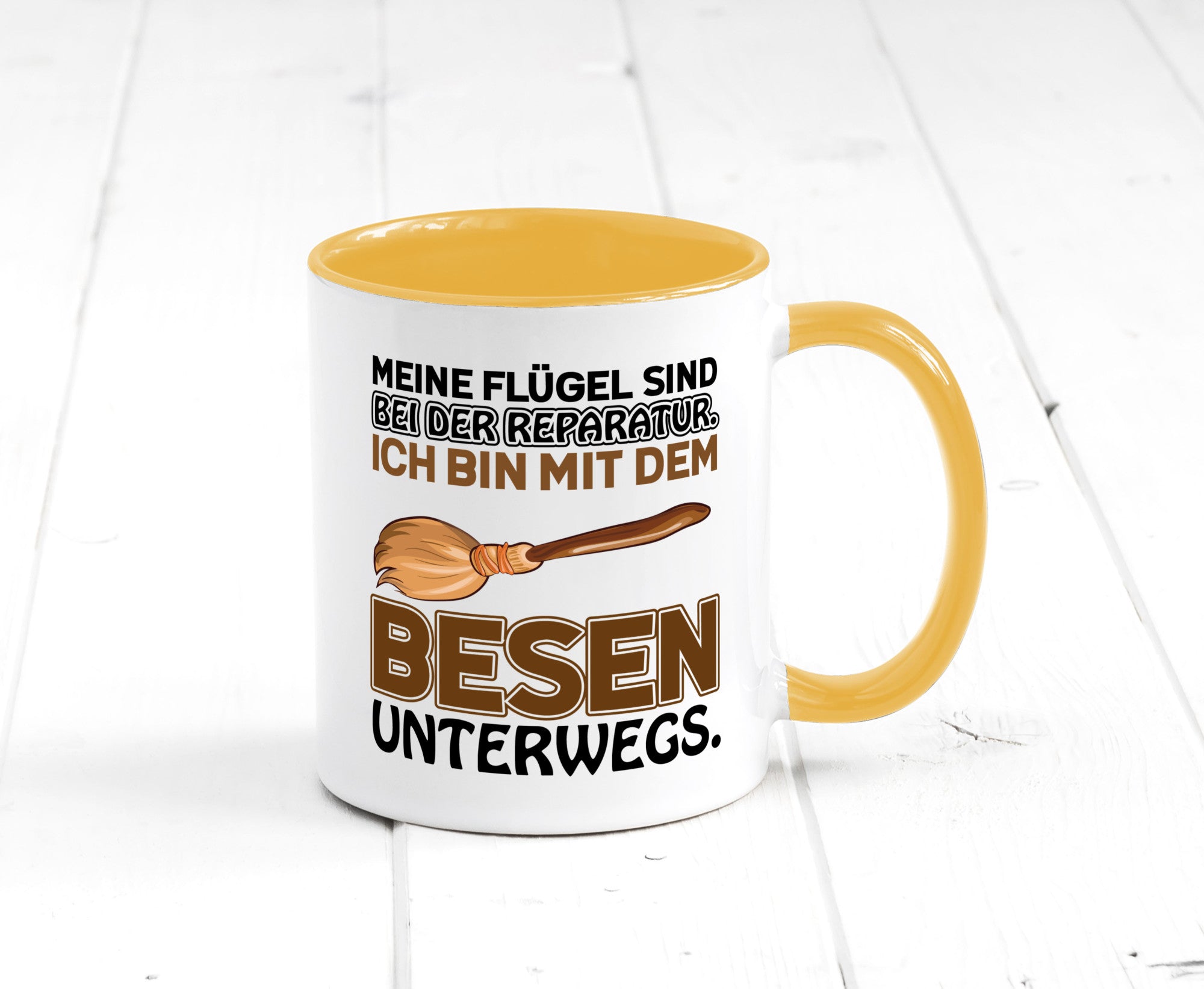 Flügel Reperatur lustig Humor Geschenkidee Geschenk Tasse