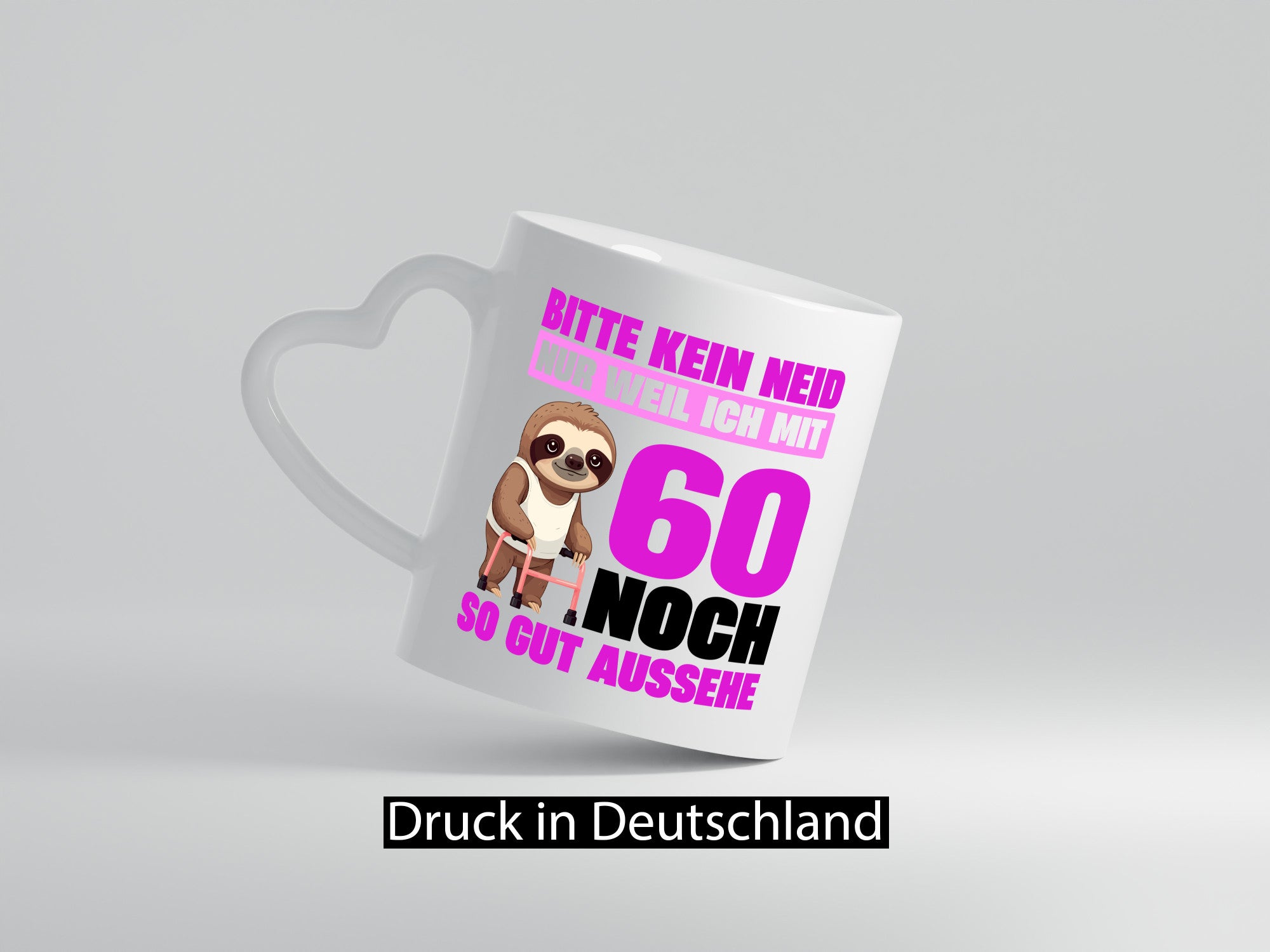 60. Geburtstag | Bitte kein neid Faultier 60 Jahre v2 Geschenk Geschenkidee