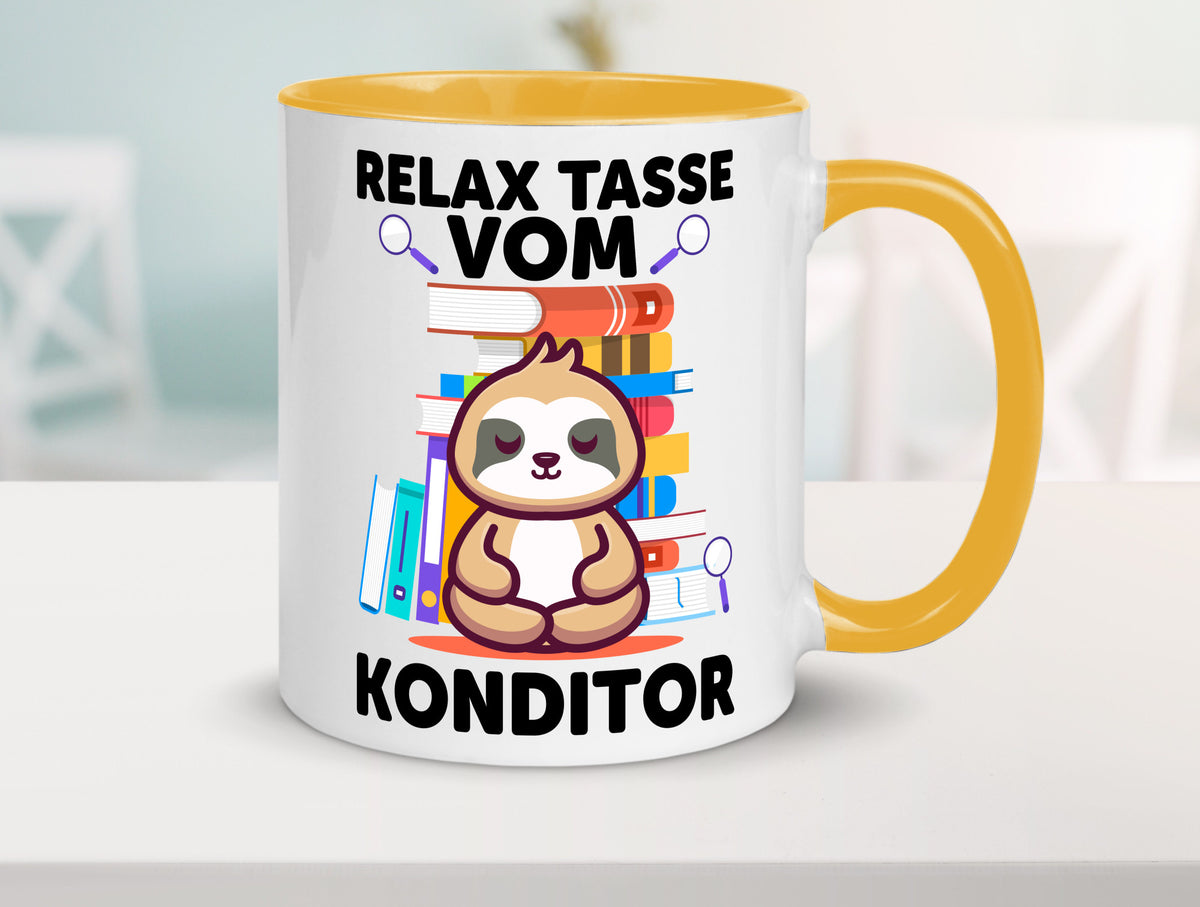 Relax Tasse: Konditor | Konditorei lustiger Spruch Geschenk Humor Geschenkidee