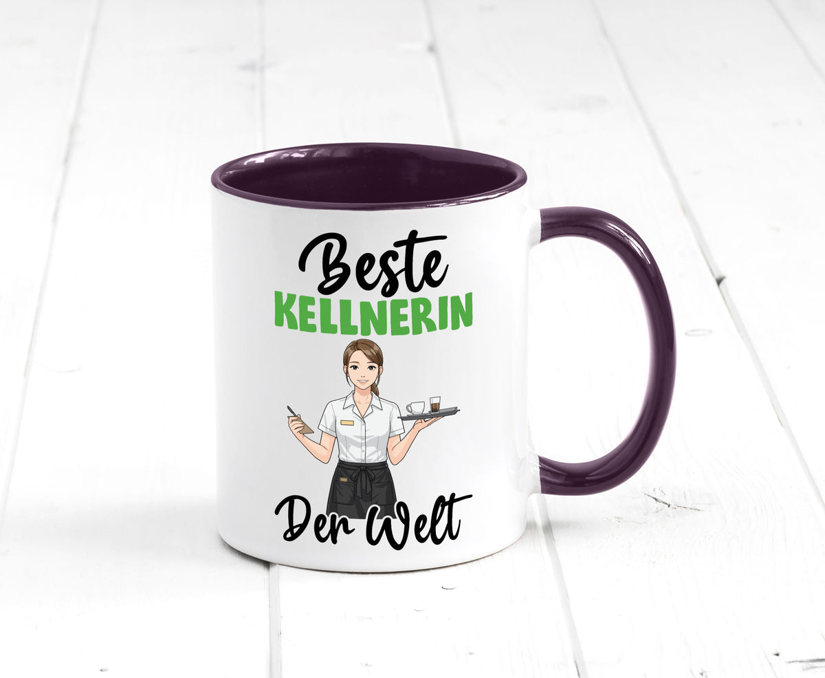 Beste Kellnerin | Beruf kellnern Bedienung v2 Humor Arbeit Kollegen Büro Tasse