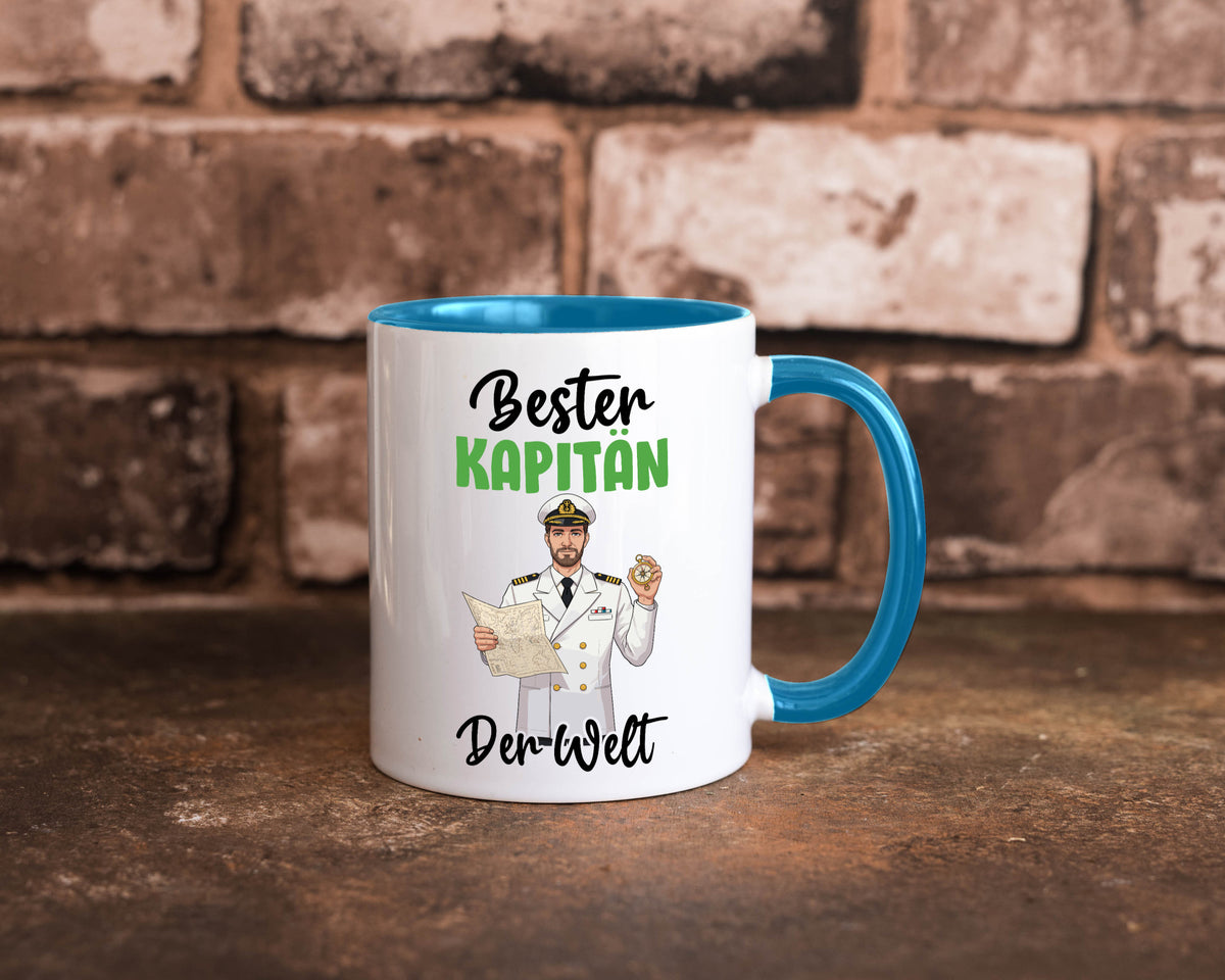 Bester Kapitän | Schiffskapitän Schiff v2 Geschenk Humor Geschenkidee lustiger Tasse