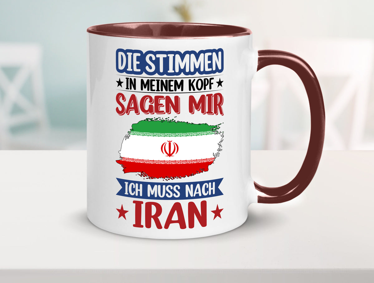 Iran | Urlaub Stimmen in meinem Kopf Traumland Humor Geschenkidee Tasse