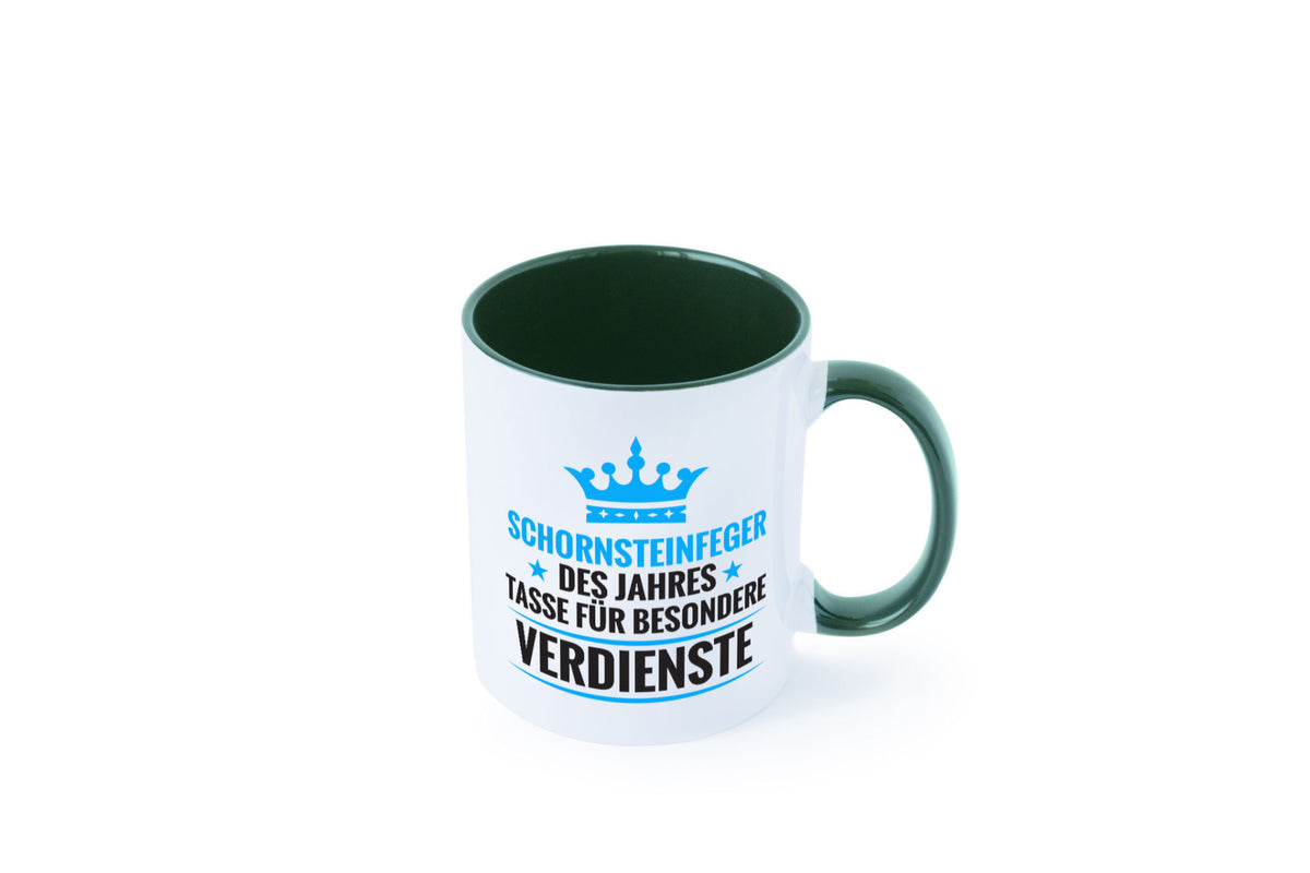 Besonderer Verdienst: Schornsteinfeger | Kaminkehrer Geschenkidee Humor Tasse