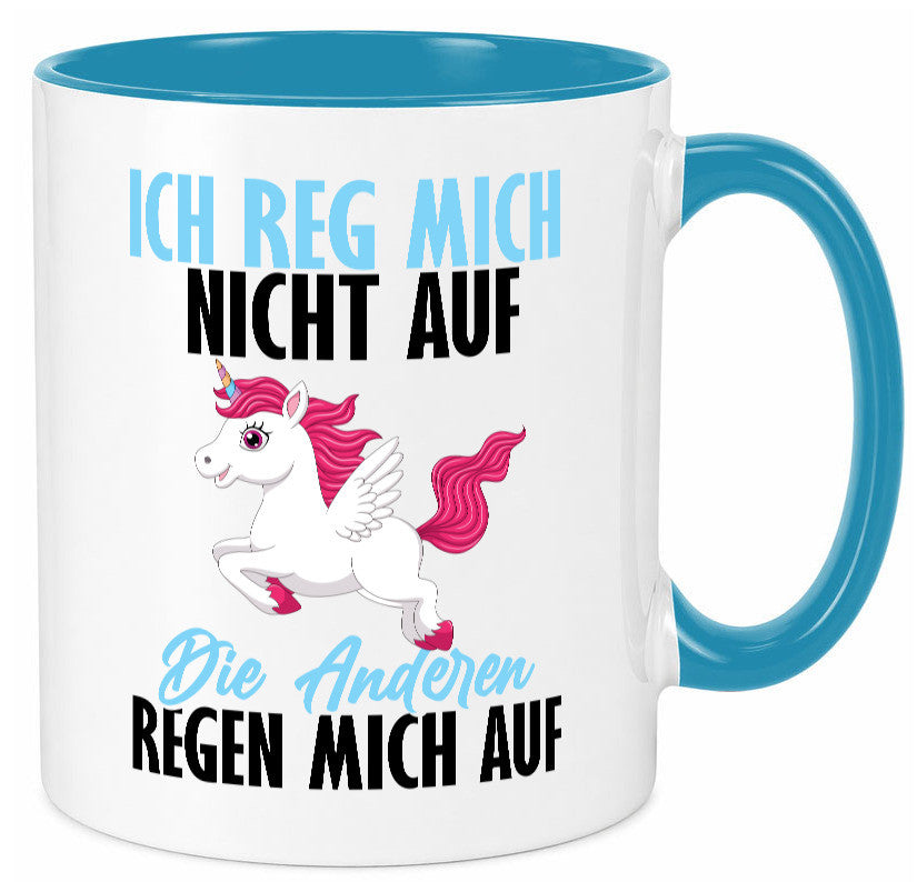 Ich reg mich nicht auf lustiger Spruch Geschenk Humor Geschenkidee Tasse