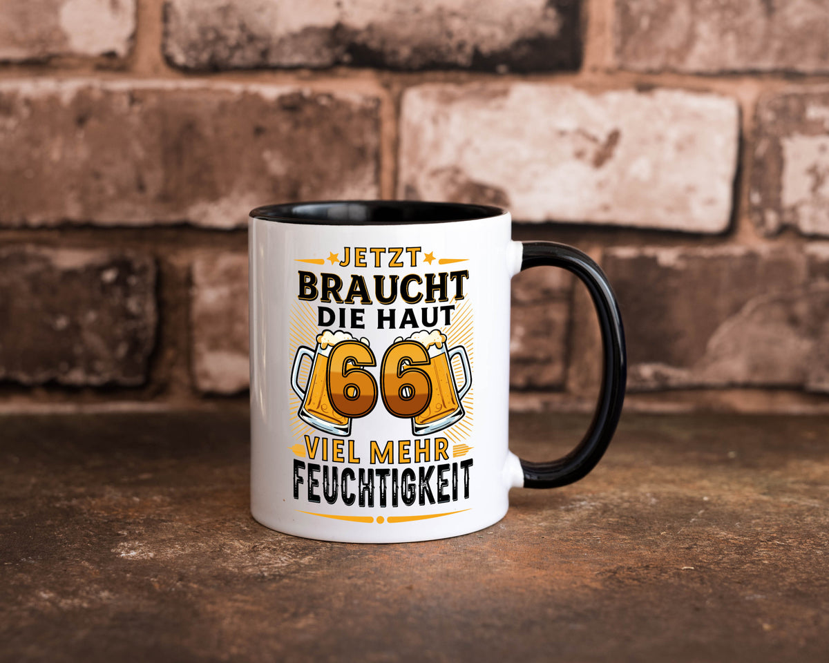 66 braucht die haut mehr Feuchtigkeit | 66. Geburtstag Humor Geschenkidee Tasse