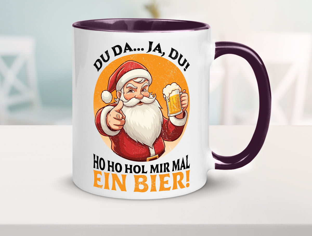 Hol mir mal ein Bier | Ugly Christmas Santa lustig Humor Geschenkidee Geschenk Tasse