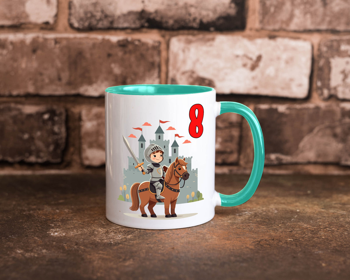 8. Geburtstag | 8 Jahre Ritter Junge Schloss Geschenk Geschenkidee lustiger Tasse
