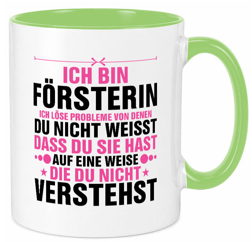 Löse Probleme: Försterin | Forst Arbeit lustiger Spruch Geschenk Kollegen Büro