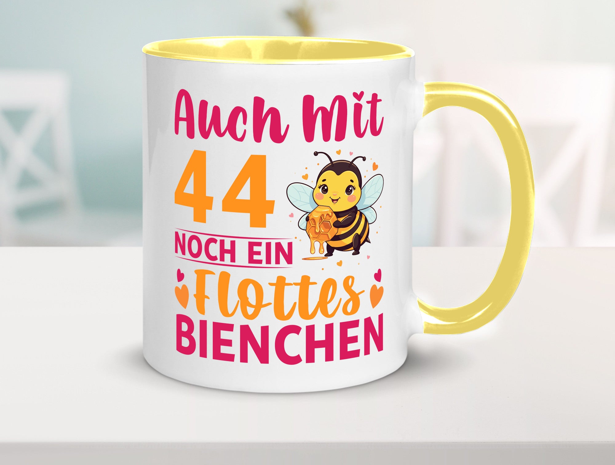 44. Geburtstag | Flottes Bienchen 44 Jahre Geschenkidee Humor Tasse