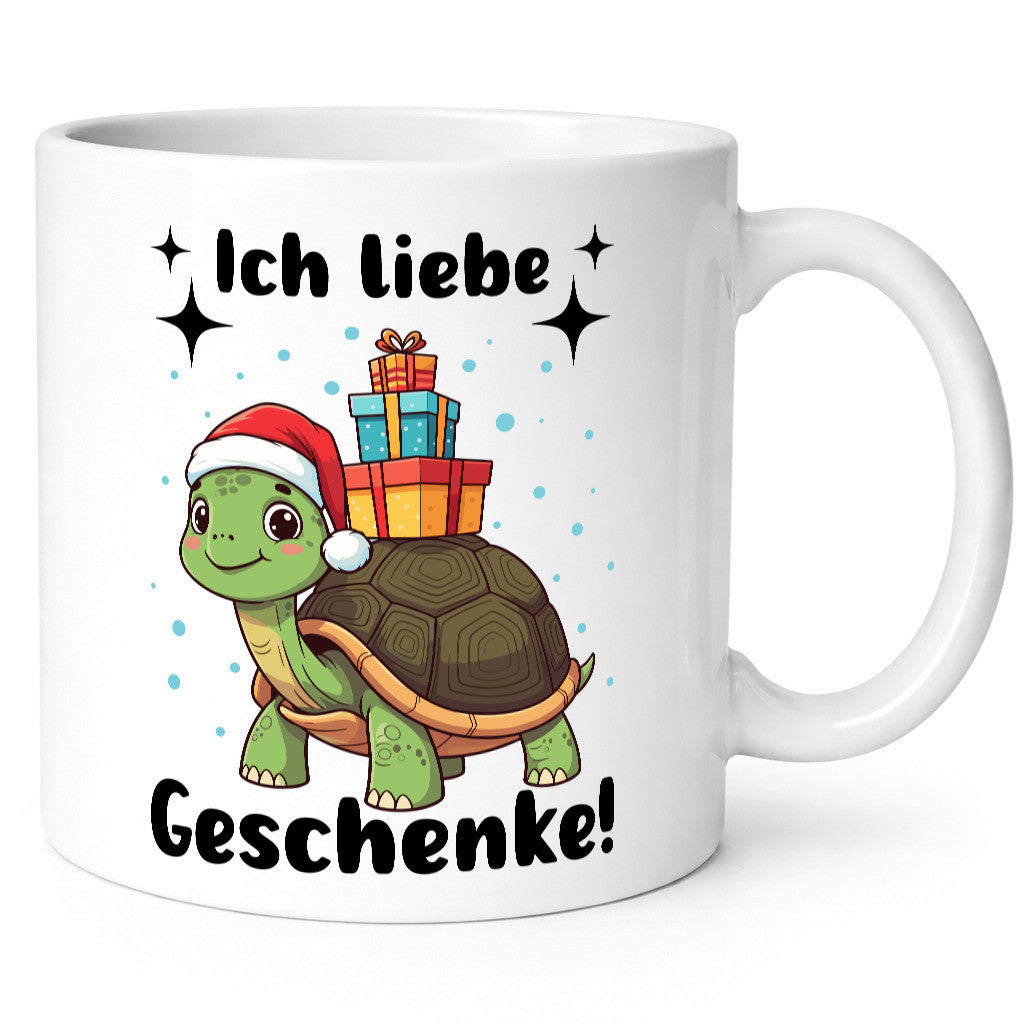 Ich liebe Geschenke | Weihnachtsschildkröte Geschenk Humor Geschenkidee