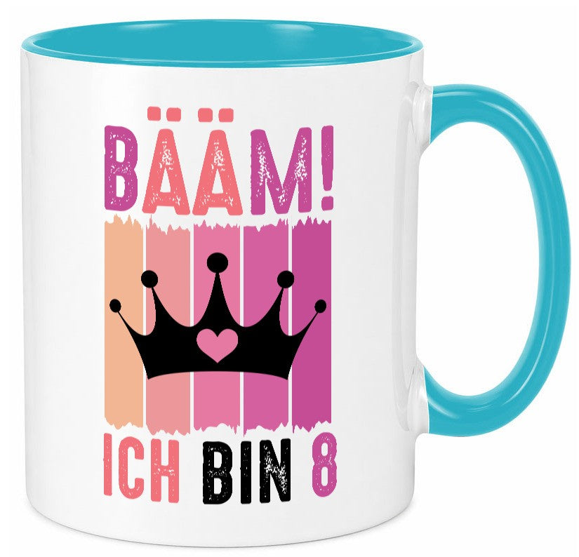 8. Geburtstag | 8 Jahre Bääm ich bin Krone lustig Geschenkidee Geschenk Tasse