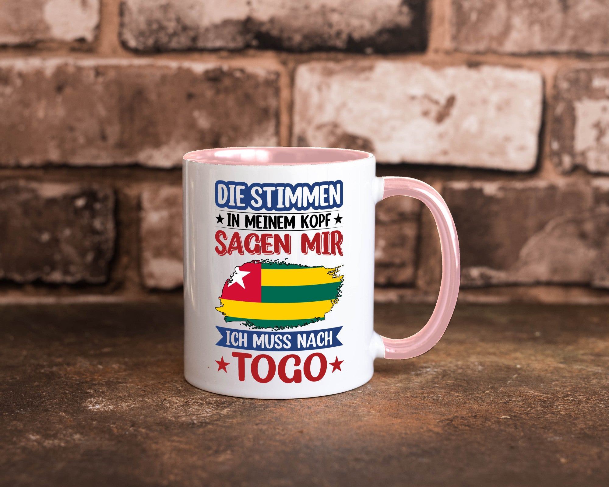 Togo | Urlaub Stimmen in meinem Kopf Traumland Humor Geschenkidee Tasse