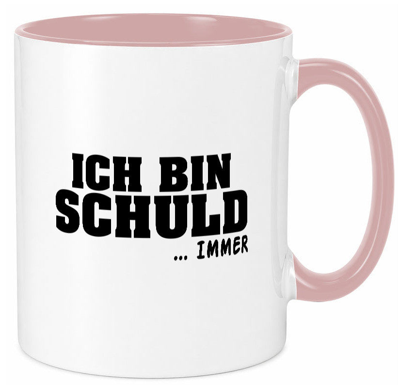 Ich bin Schuld | Schwarze Schaff lustig Humor Geschenkidee Geschenk Tasse