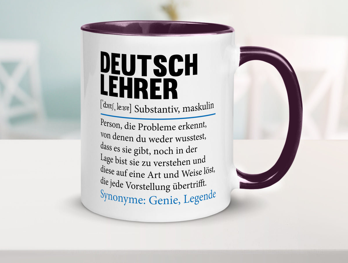 Deutschlehrer Spruch | Lehrer Schule Humor lustig Geschenkidee Geschenk Tasse