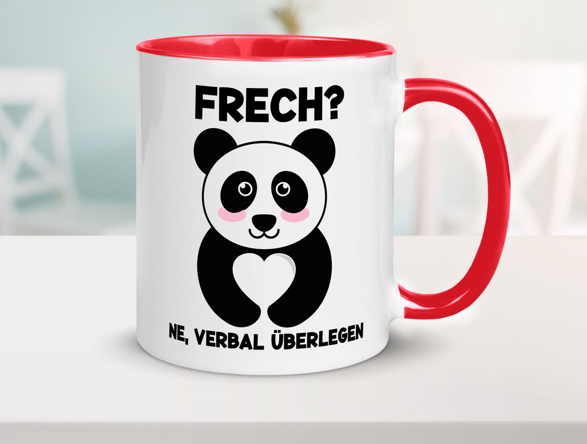 Frech | Verbal überlegen süßer Pandabär kecker Spruch lustiger Geschenk Humor Tasse