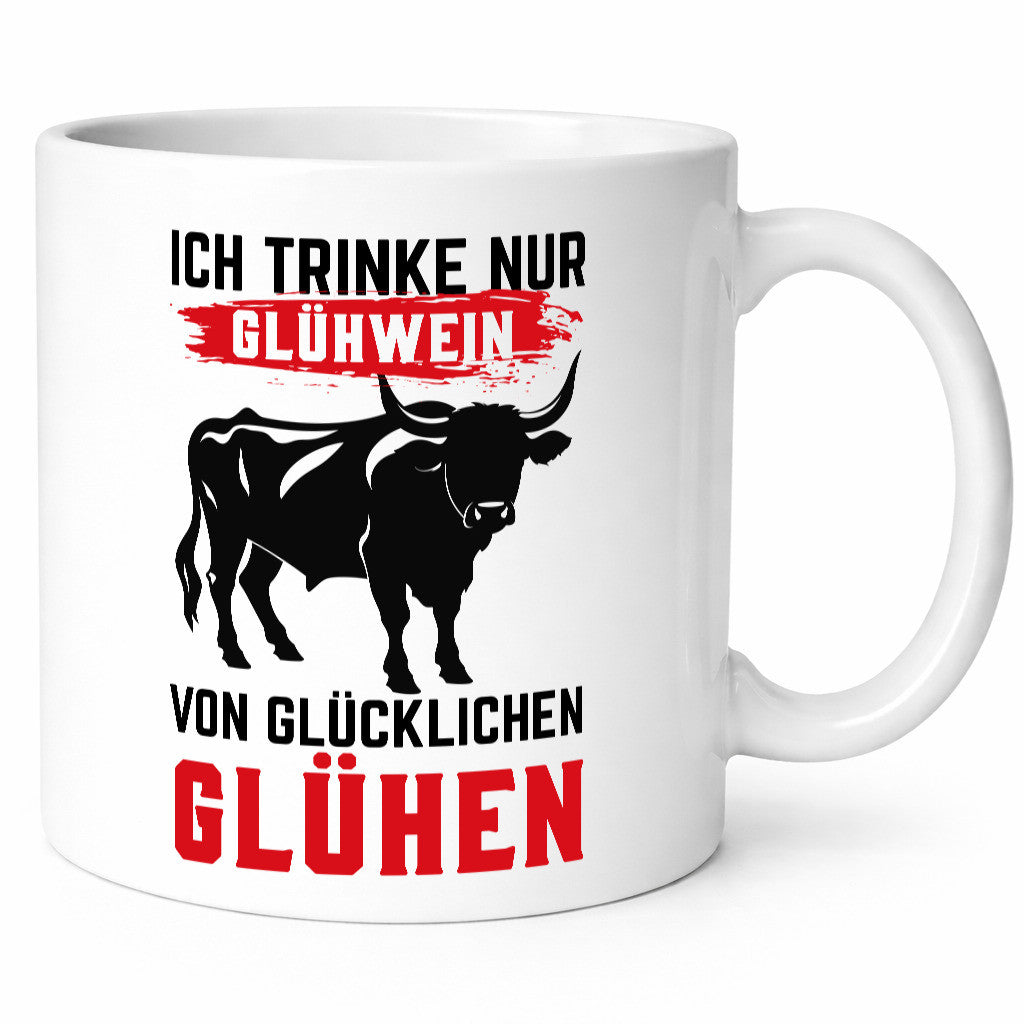 Ich trinke nur Glühwein | Glühen Farmer Humor Geschenkidee Tasse