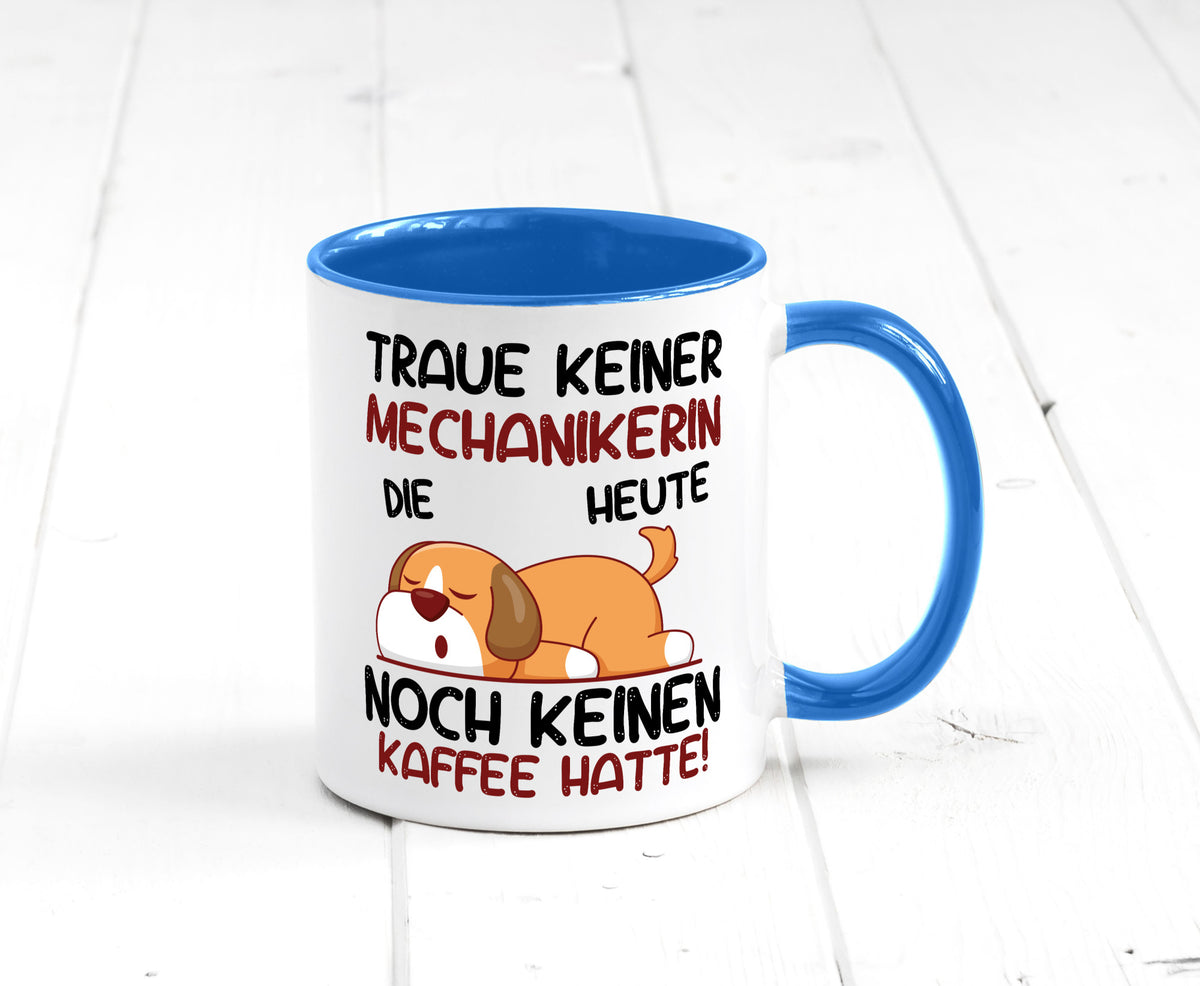 Traue keiner Mechanikerin | KFZ Humor Geschenkidee Tasse