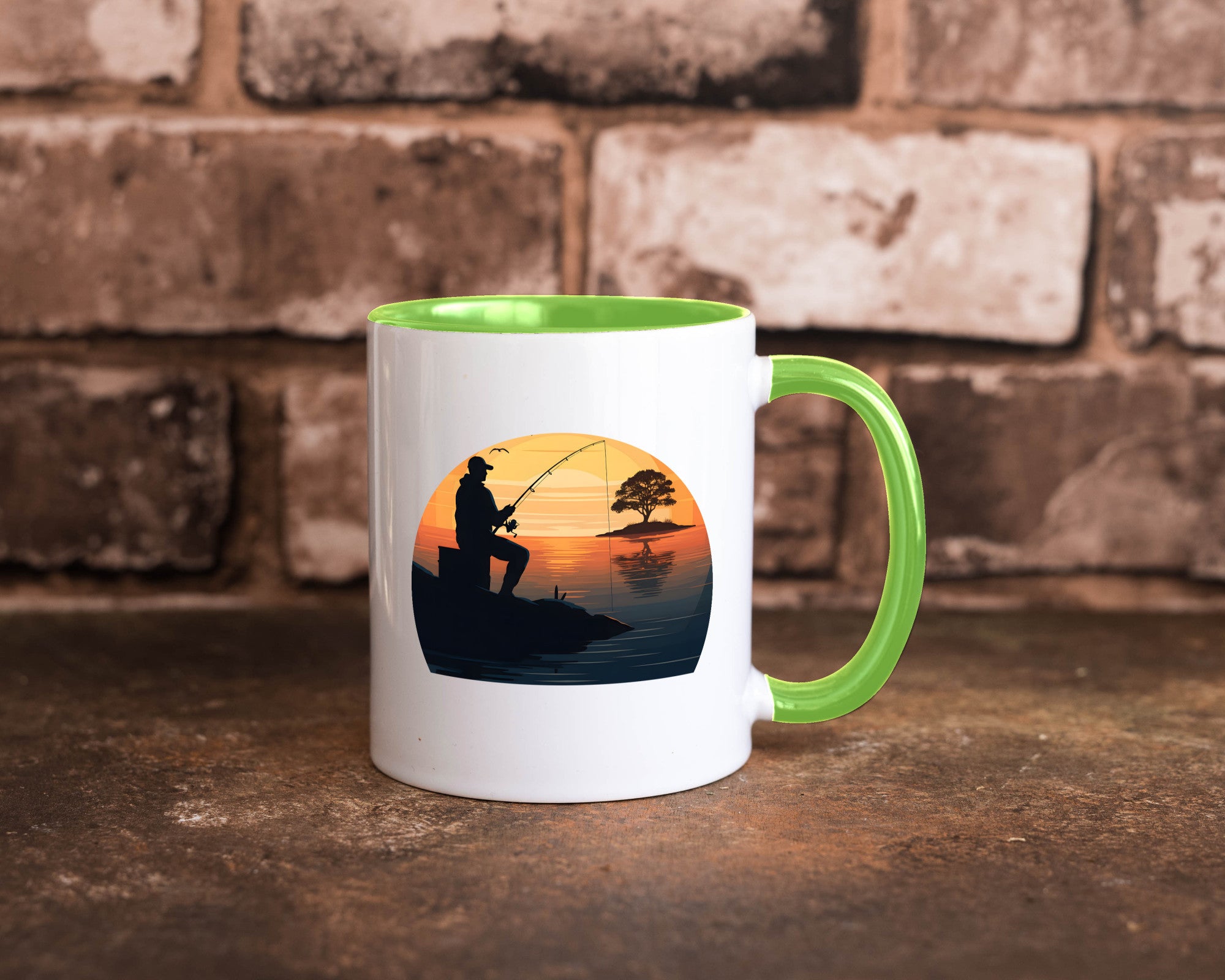 Angler | Sonnenuntergang Fischer Fische Angeln v2 Geschenk Humor Geschenkidee