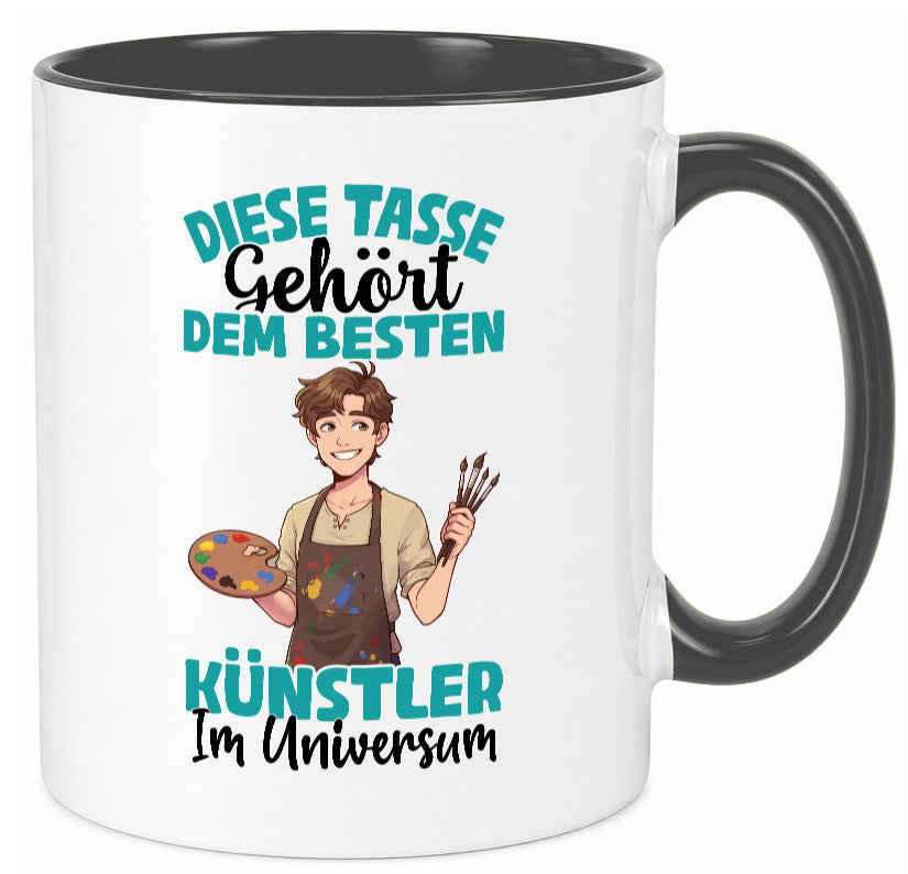 Im Universum: Künstler | Kunst Geschenkidee Humor Tasse