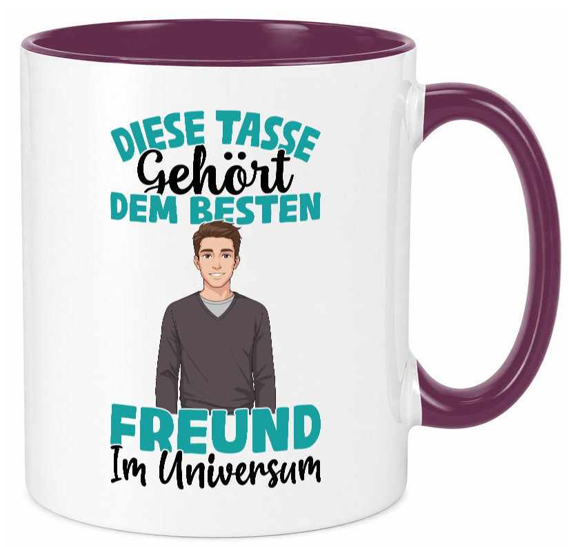 Im Universum: Freund | Beziehung Partner Liebe Geschenk Humor Geschenkidee Tasse