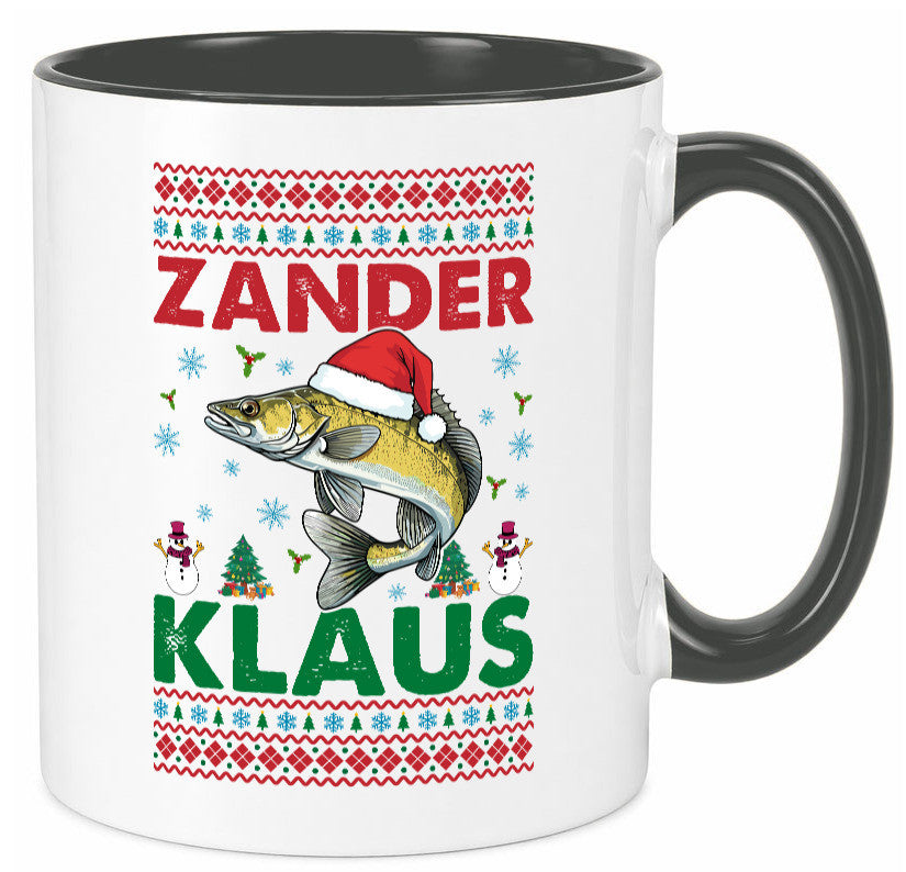 Zander Klaus | Ugly Christmas Angler Angeln v2 Geschenk Humor Geschenkidee Tasse