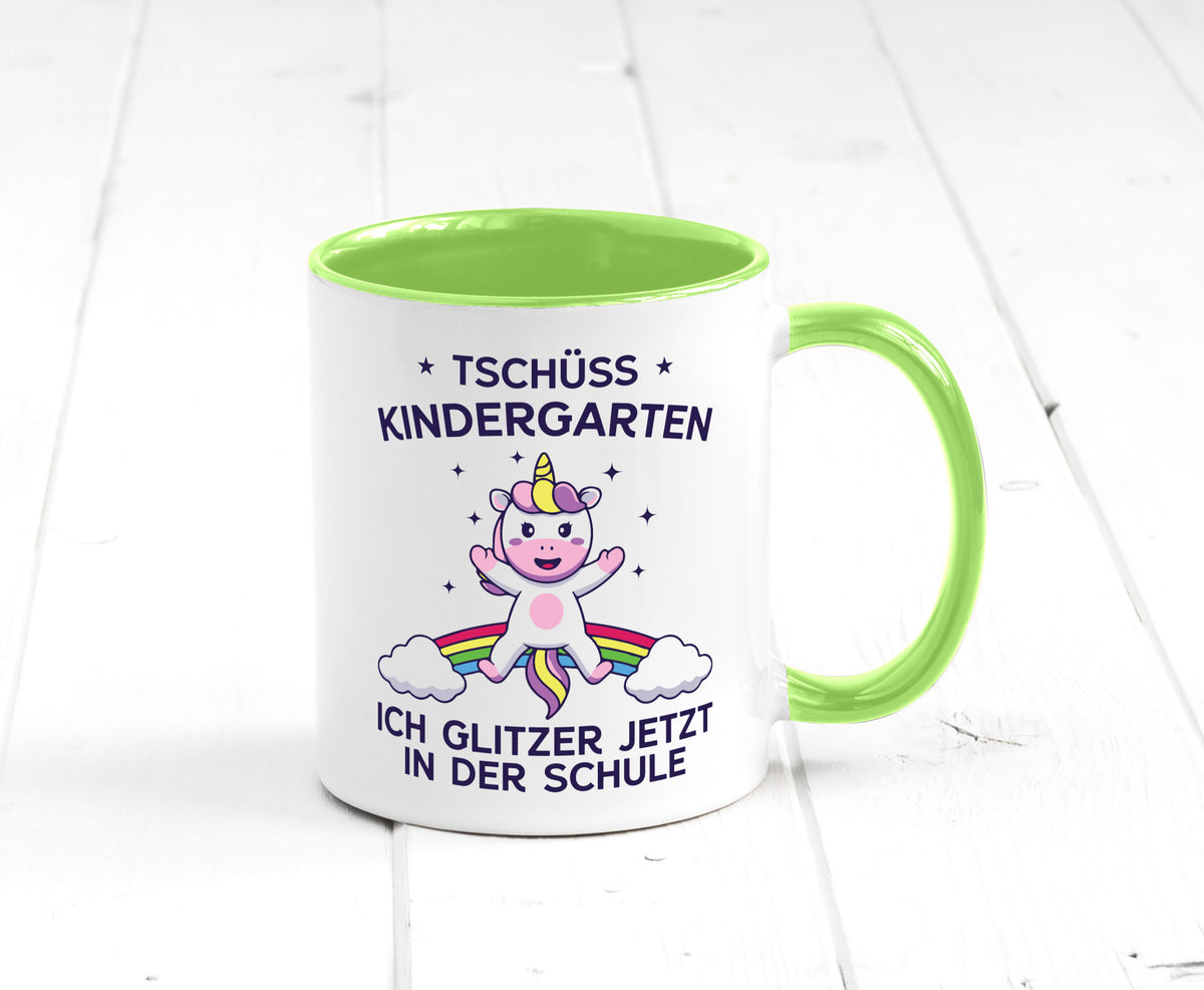 Kindergarten, jetzt Schule | Einhorn Geschenk Humor Geschenkidee lustiger Tasse