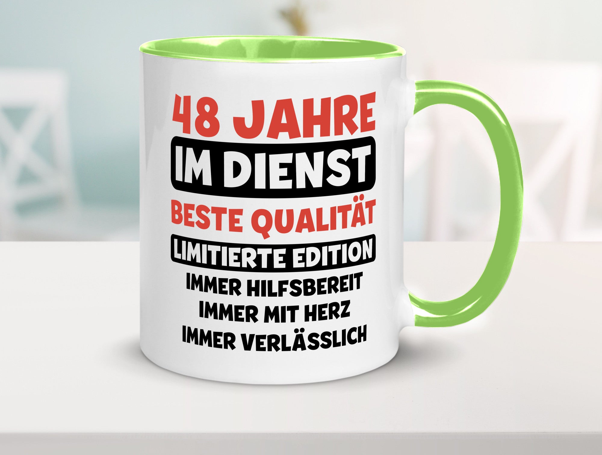 48 Jahre im Dienst | Jubiläum Arbeit v3 Humor Kollegen Büro Geschenkidee Tasse