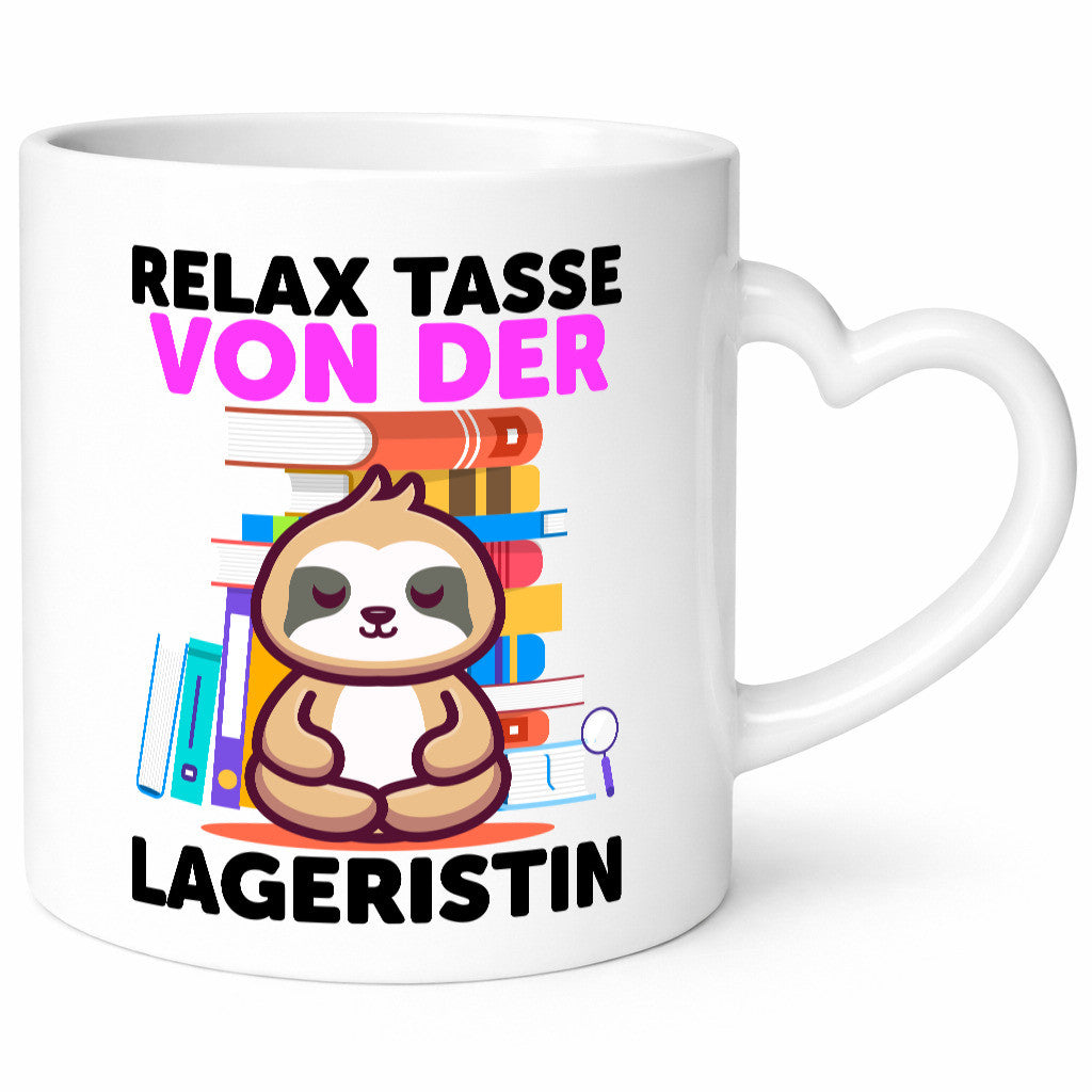Relax Tasse: Lageristin | Beruf Lager Arbeiterin lustig Arbeit Kollegen Büro