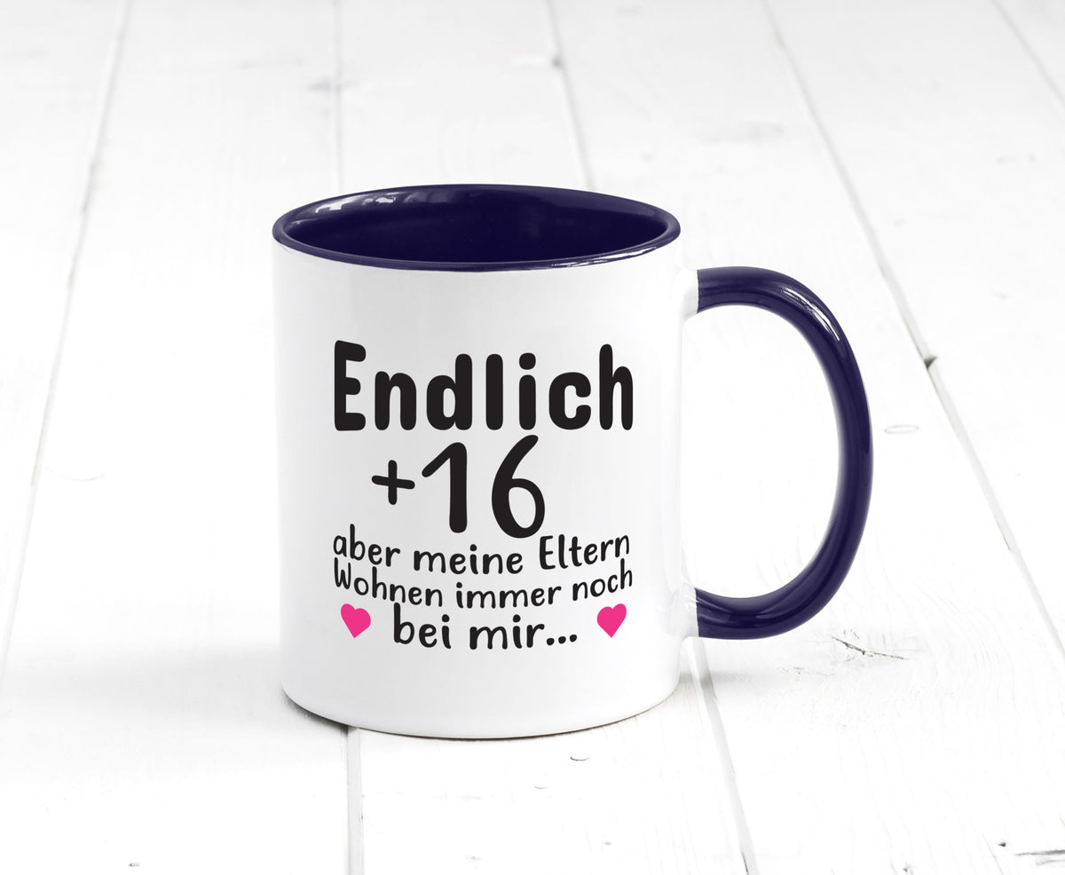Endlich 16 | Geburtstag Tasse Spruch Mädchen Geschenkidee Humor