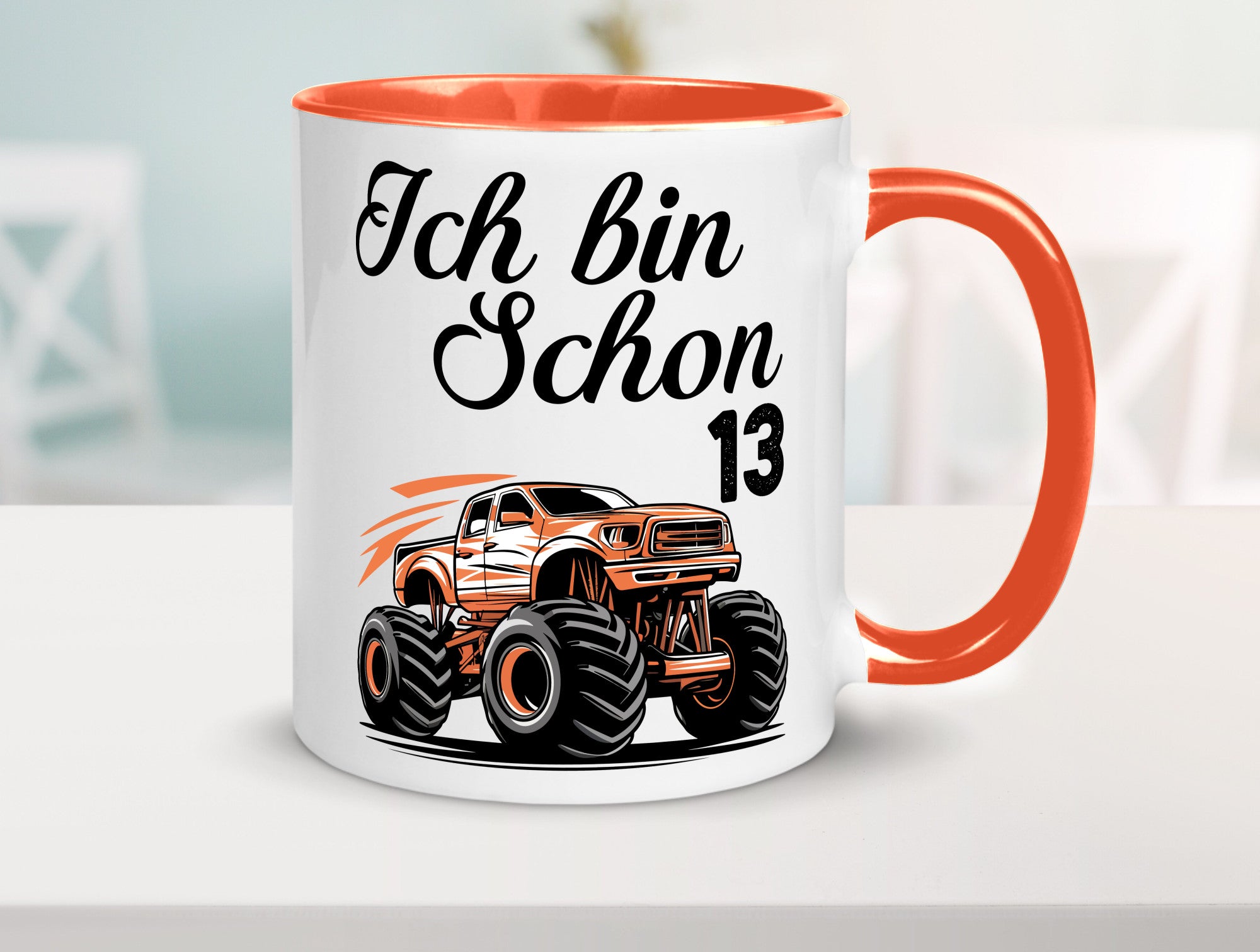 13. Geburtstag | Monster truck 13 Jahre Geschenkidee Humor Tasse