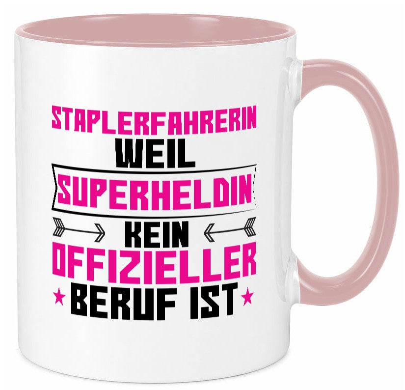 Superheldin Staplerfahrerin | Gabelstapler Humor Geschenkidee Tasse