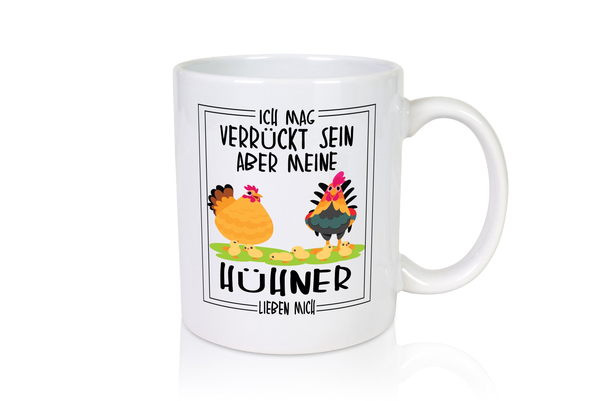Ich mag verrückt sein aber meine Hühner lieben mich Geschenk Humor Geschenkidee