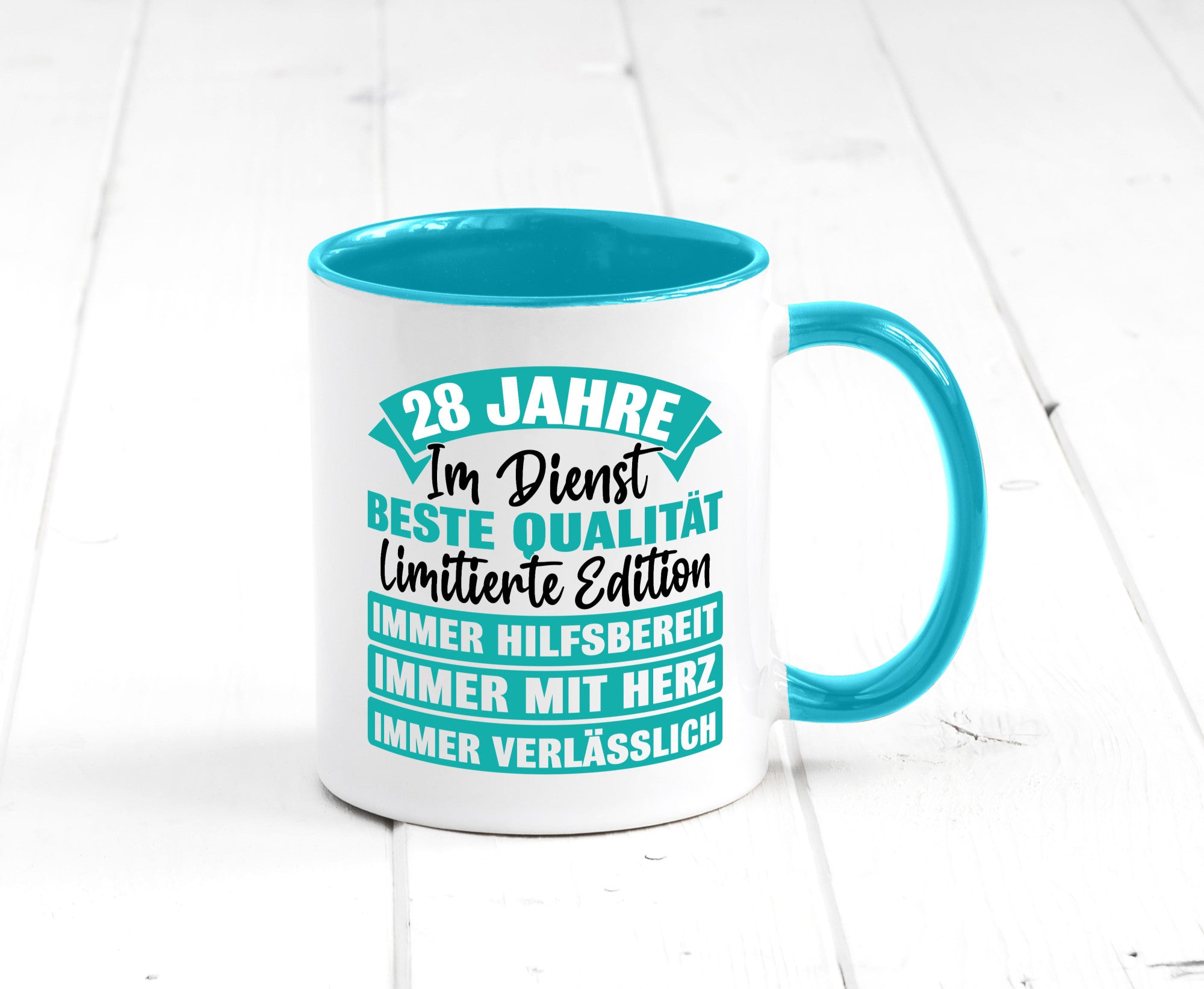 28 Jahre im Dienst | Jubiläum Arbeit lustig Kollegen Büro Geschenk Tasse