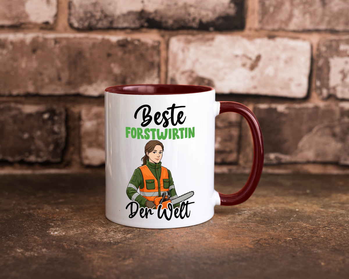 Beste Forstwirtin | Forst Wirtin v2 lustig Humor Geschenkidee Geschenk Tasse