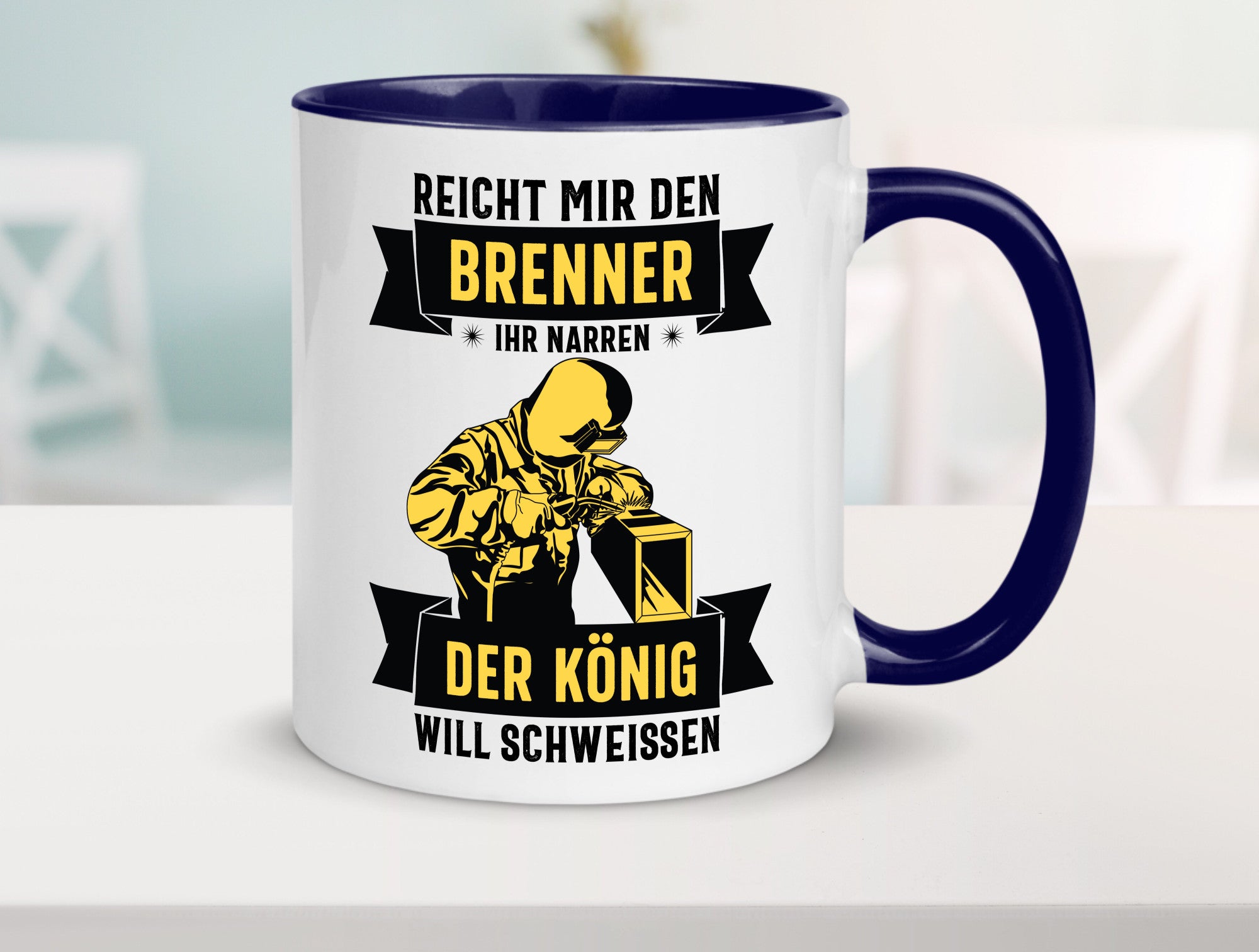 König will schweissen | Schweisser Sterne lustiger Spruch Geschenk Humor